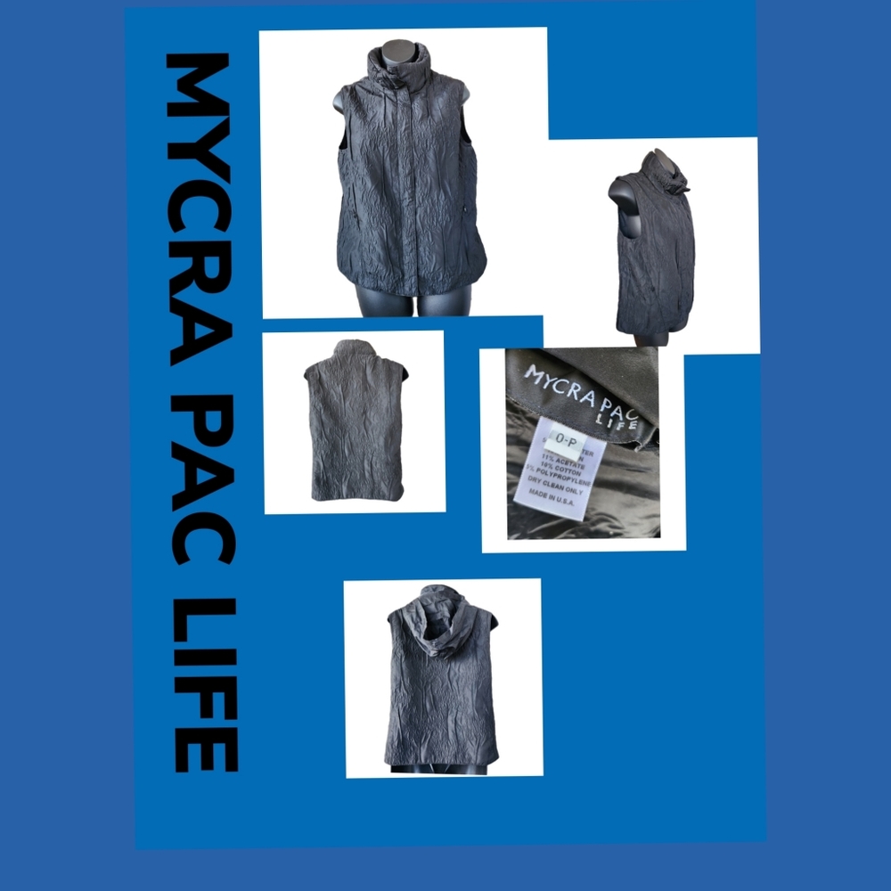 Mycrapac Life Black Packable Reversible Pucker Ve… - image 1